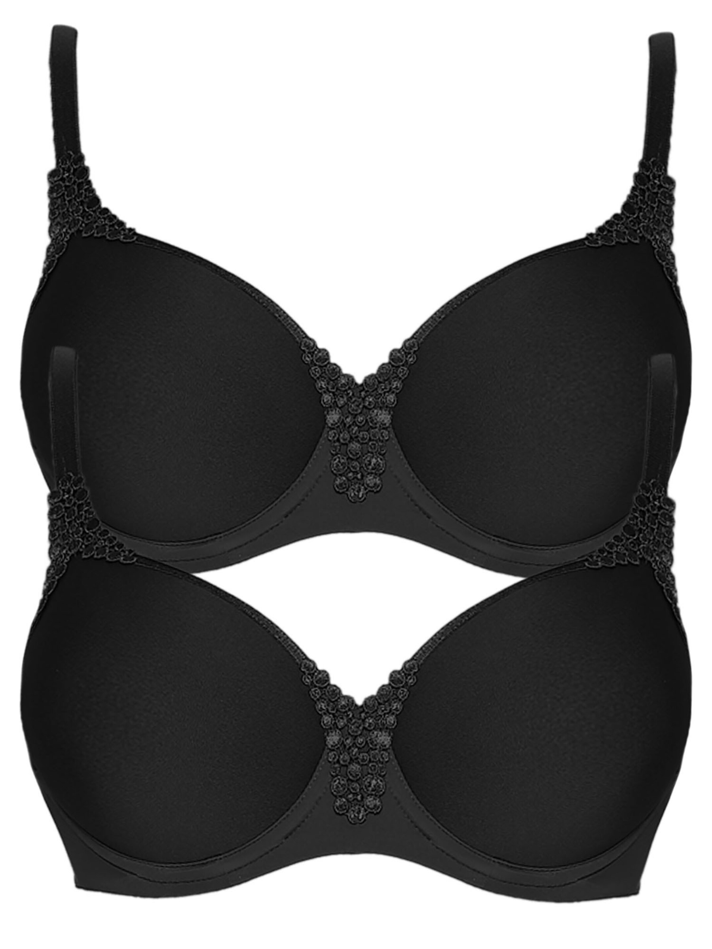 VIANIA Bra 'Carola' in Black: front
