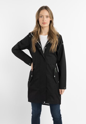 Schmuddelwedda Raincoat in Black: front