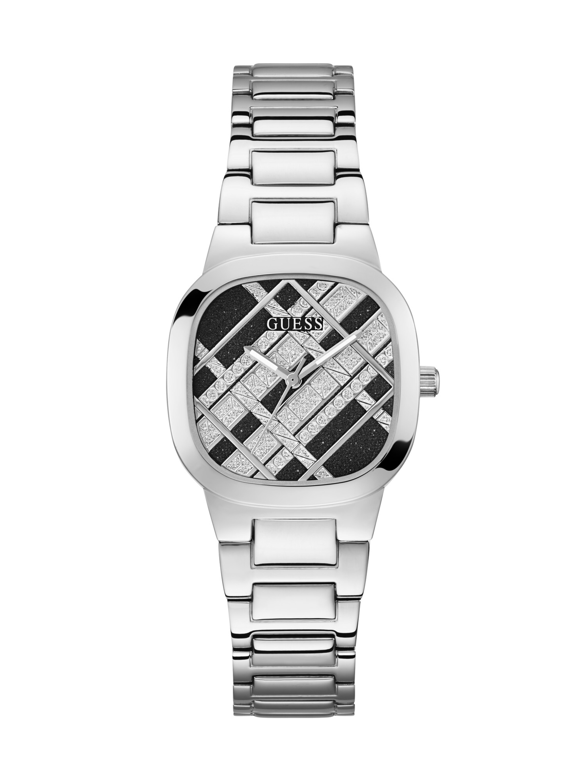 Montre à affichage analogique 'CLASH' GUESS en argent : devant