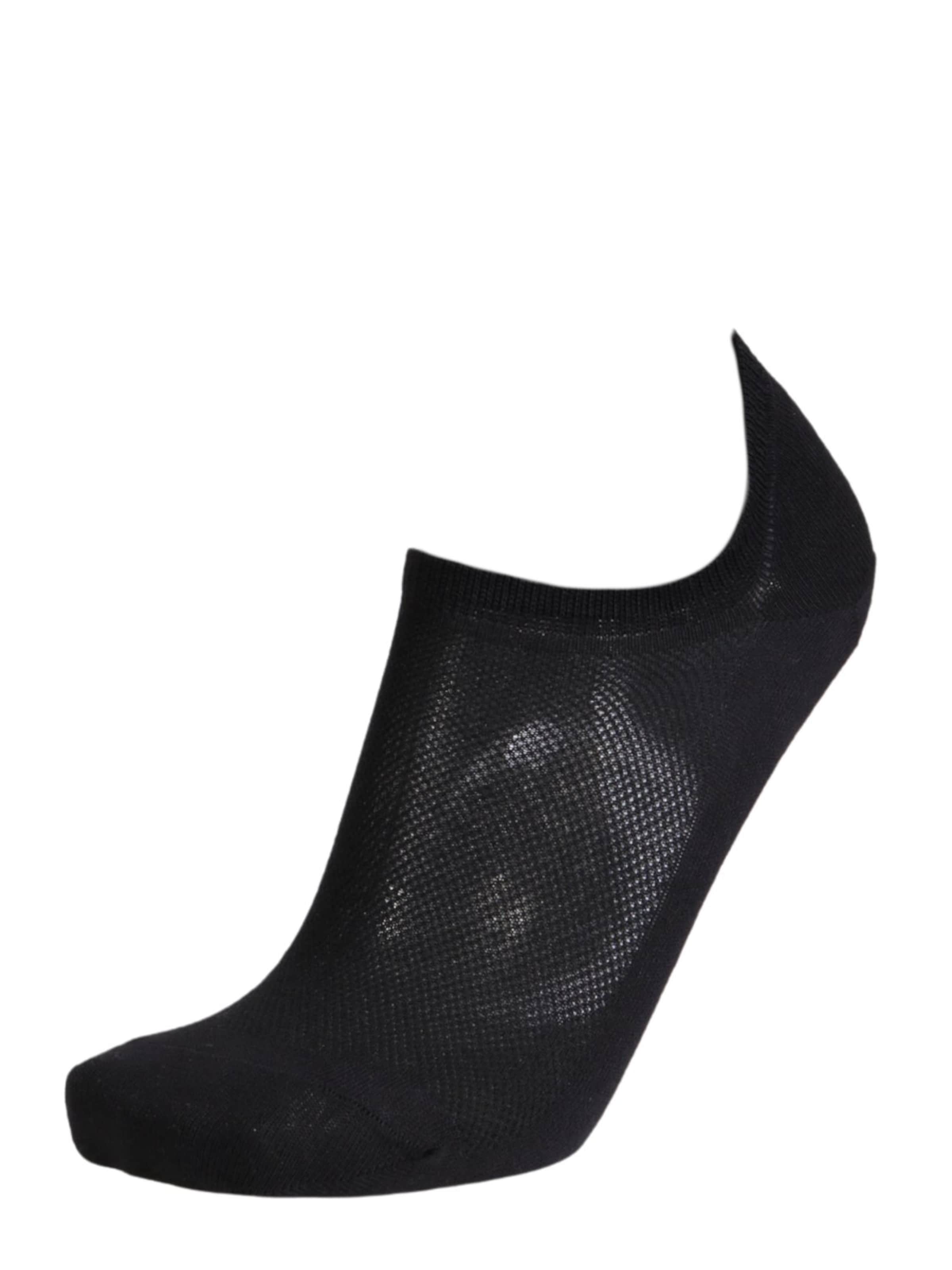 Sokisahtel - Calcetines 'KONRAD cotton footies for men' en negro: frente