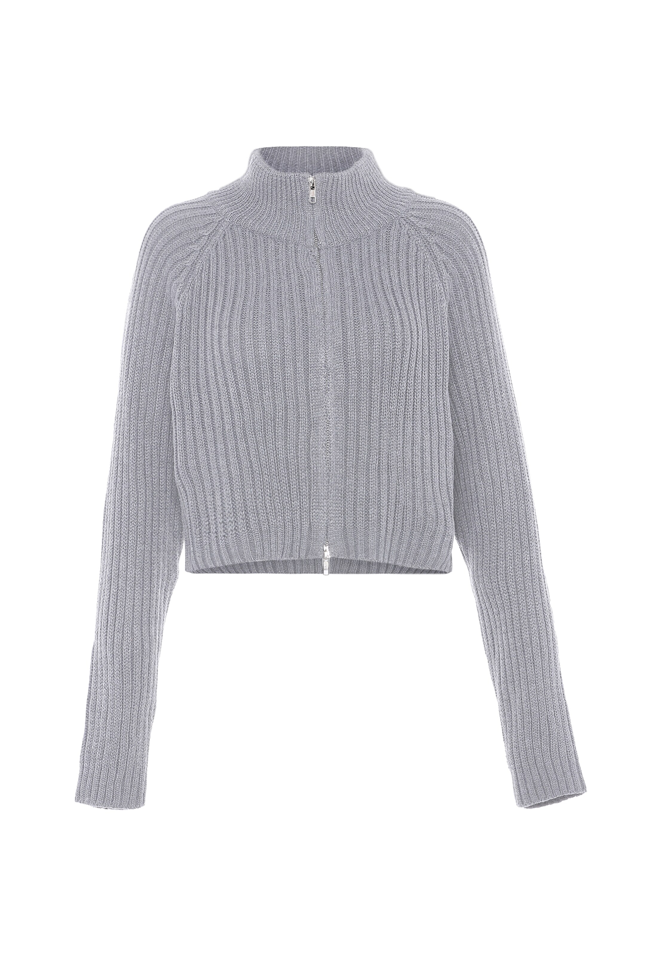 Libbi Strickjacke in Grau: Vorderseite