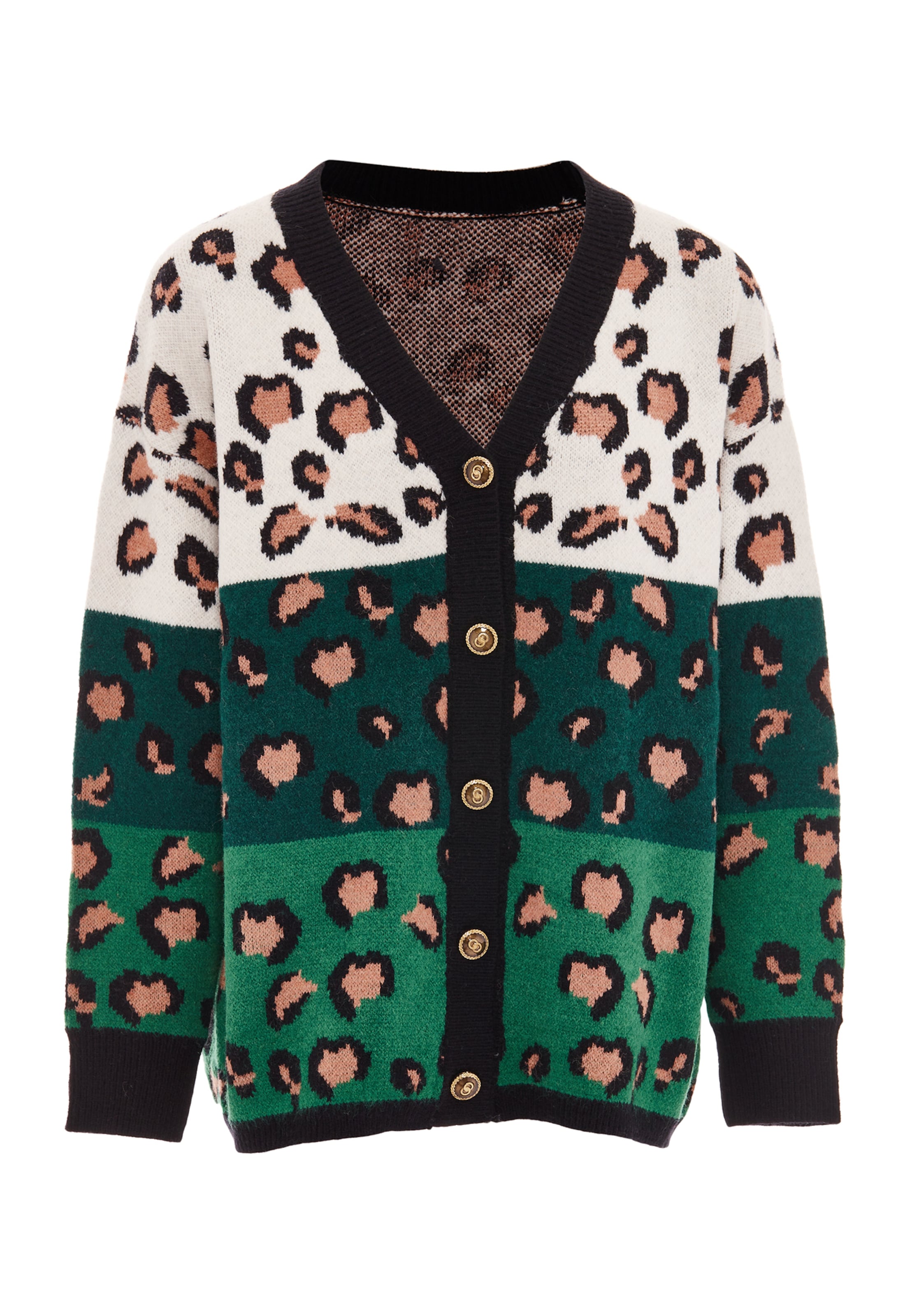 ebeeza Gebreid vest in Groen: voorkant