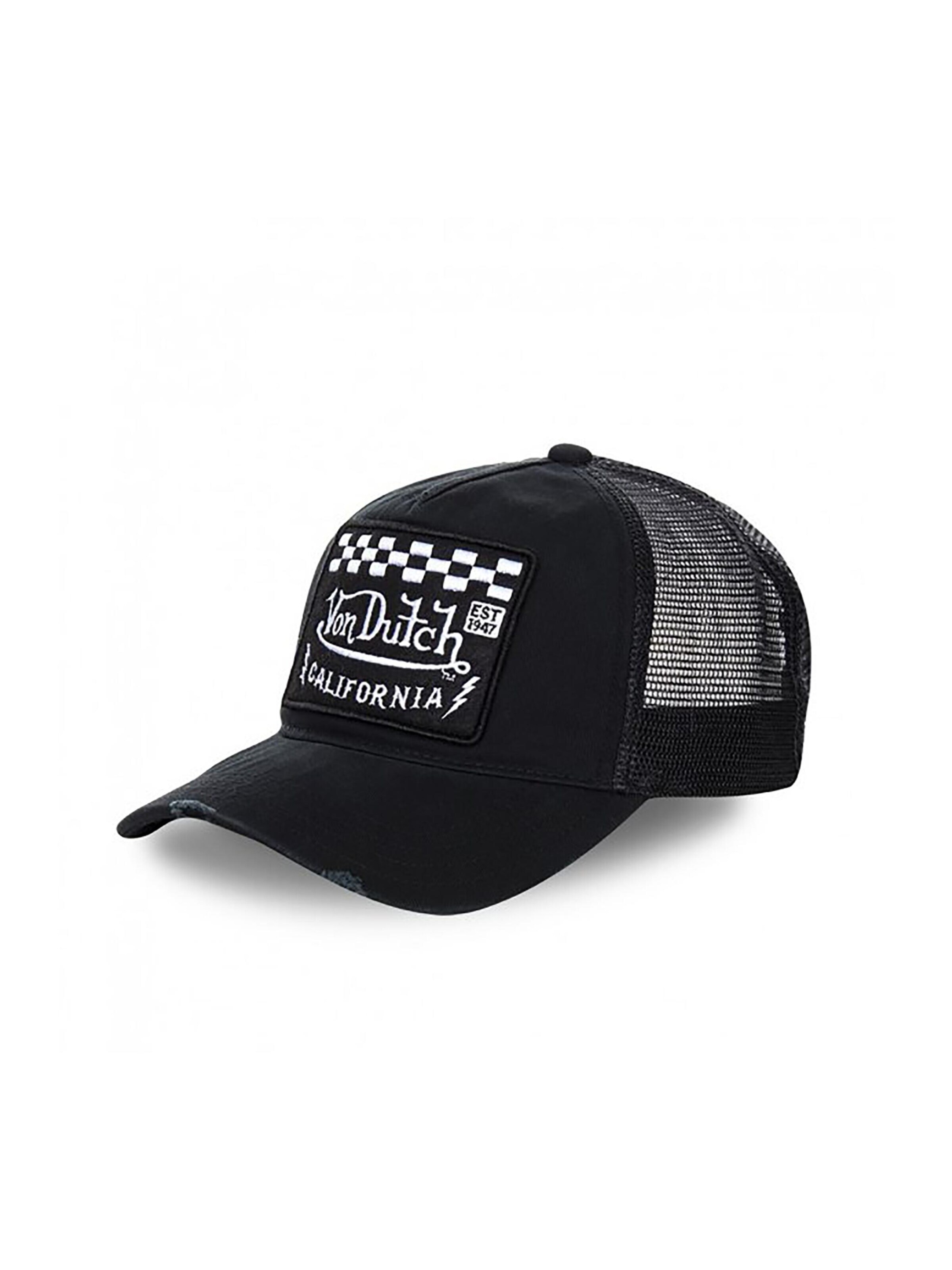 Von Dutch Cap 'Badge'‌‌‌‌ in Schwarz: Vorderseite