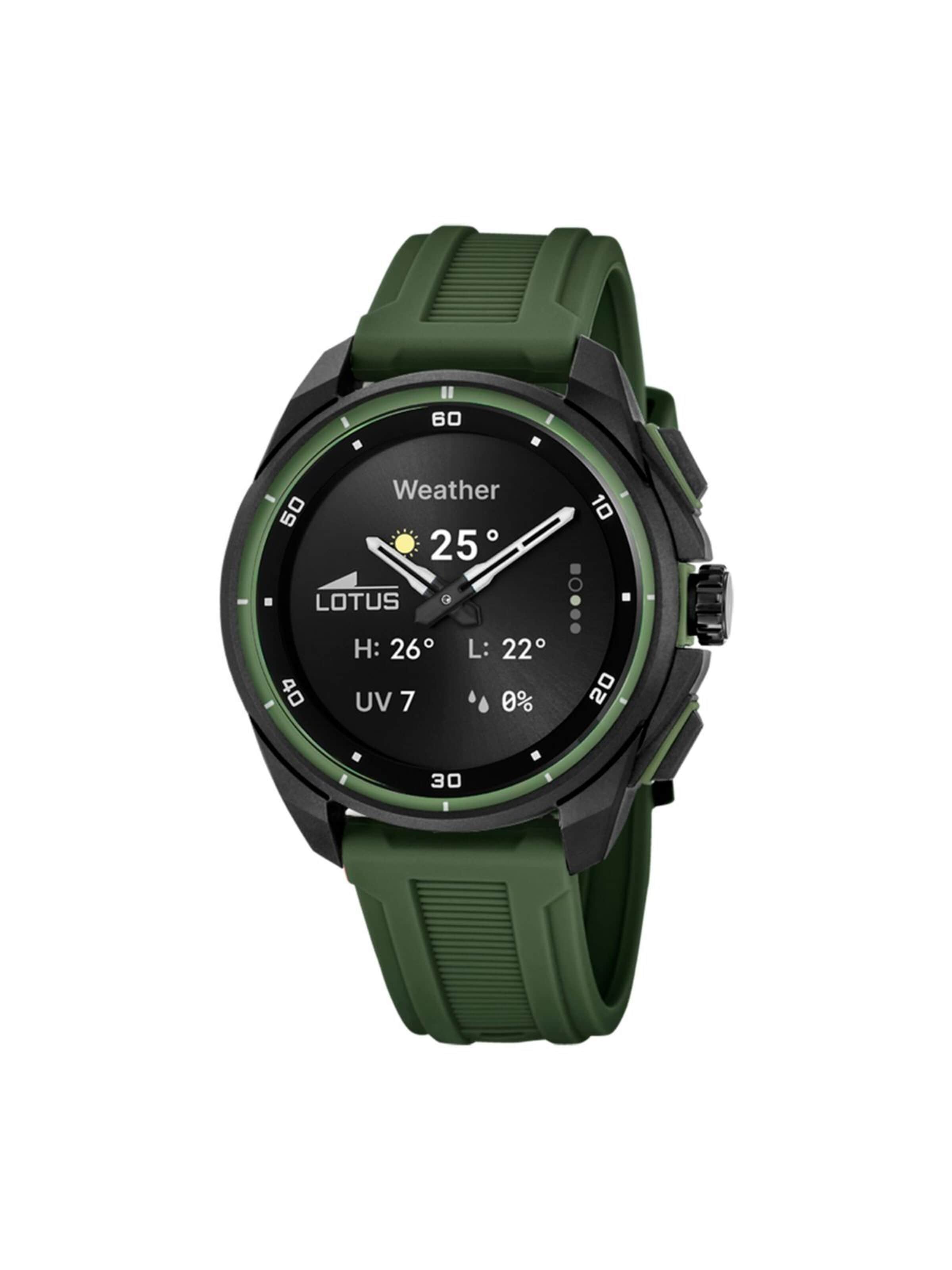 Montre digitale Lotus en vert : devant