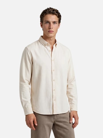 HEFTYKA Shirt 'COTTON SHIRT NATURAL'‌‌‌ in Weiß: Vorderseite