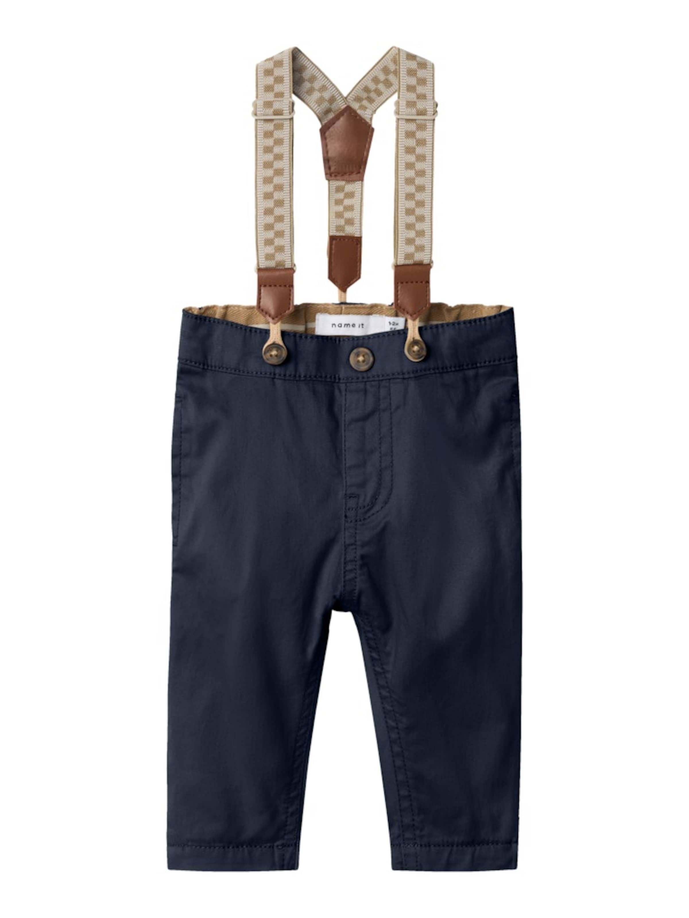 NAME IT Regularen Hlače z naramnicami 'NBMRYAN' | modra barva: sprednja stran