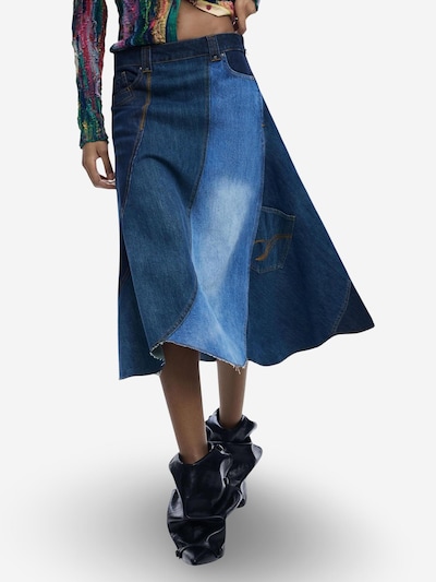 Desigual Nederdel 'REPRISE_FAL_PARCH 26SWFDX0' i 40 i blue denim, Produktvisning