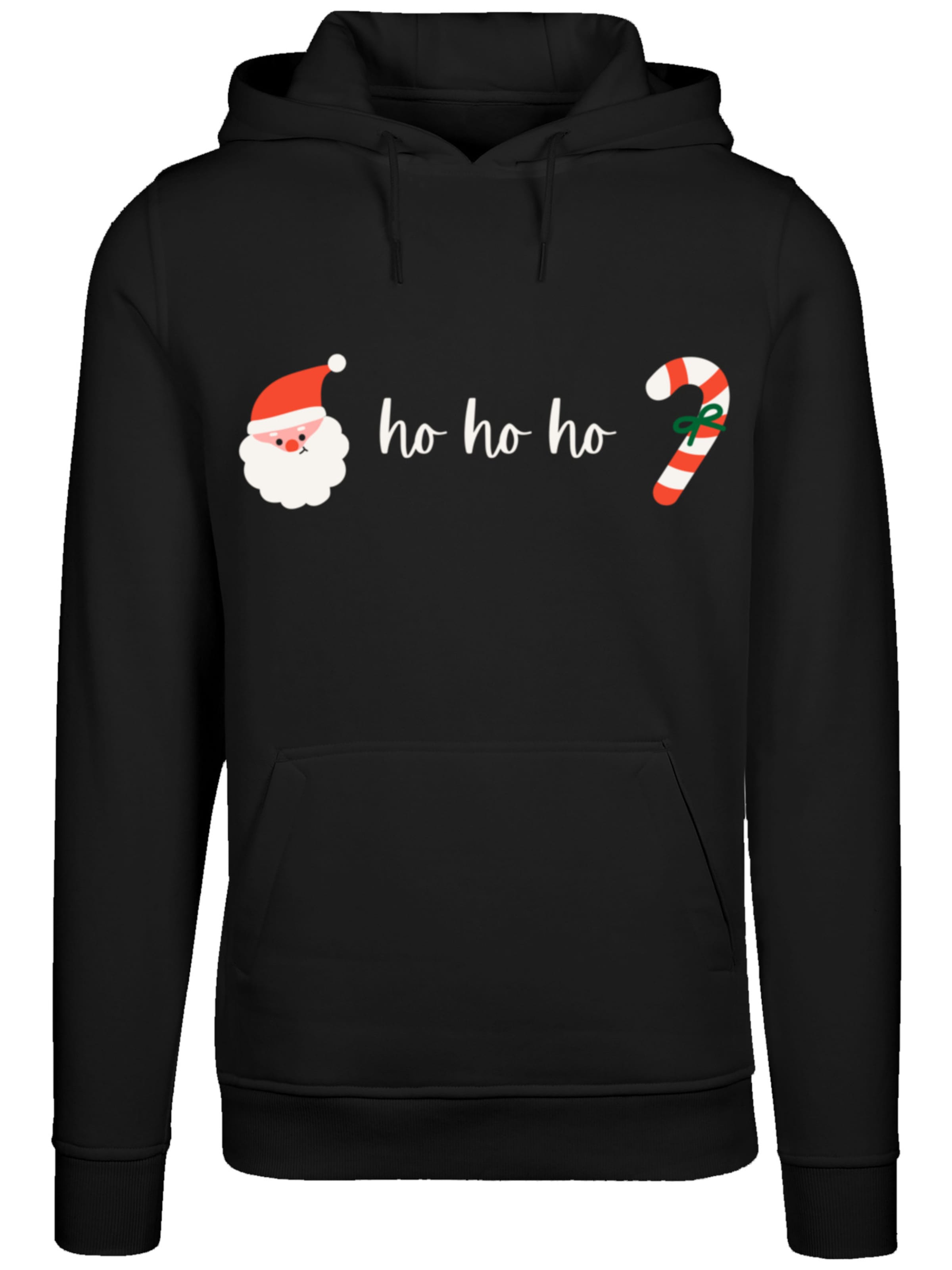 F4NT4STIC Sweatshirt 'Weihnachten Ho Ho Ho' in Zwart: voorkant
