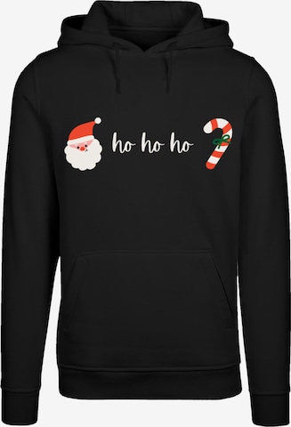 F4NT4STIC Sweatshirt 'Weihnachten Ho Ho Ho' in Black: front