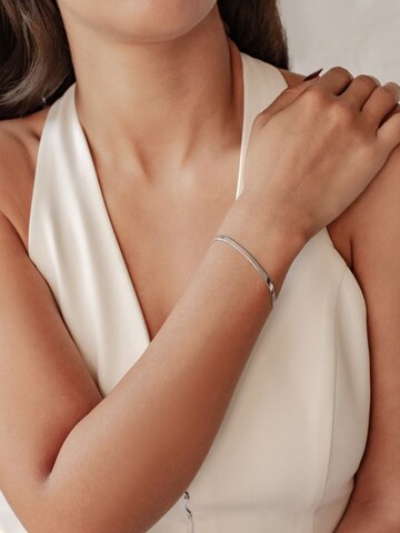 Hey Happiness Armband 'Serpentine' in Zilver: voorkant