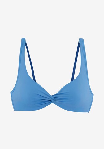 LASCANA ACTIVE T-shirt Sports bikini top in Blue: front