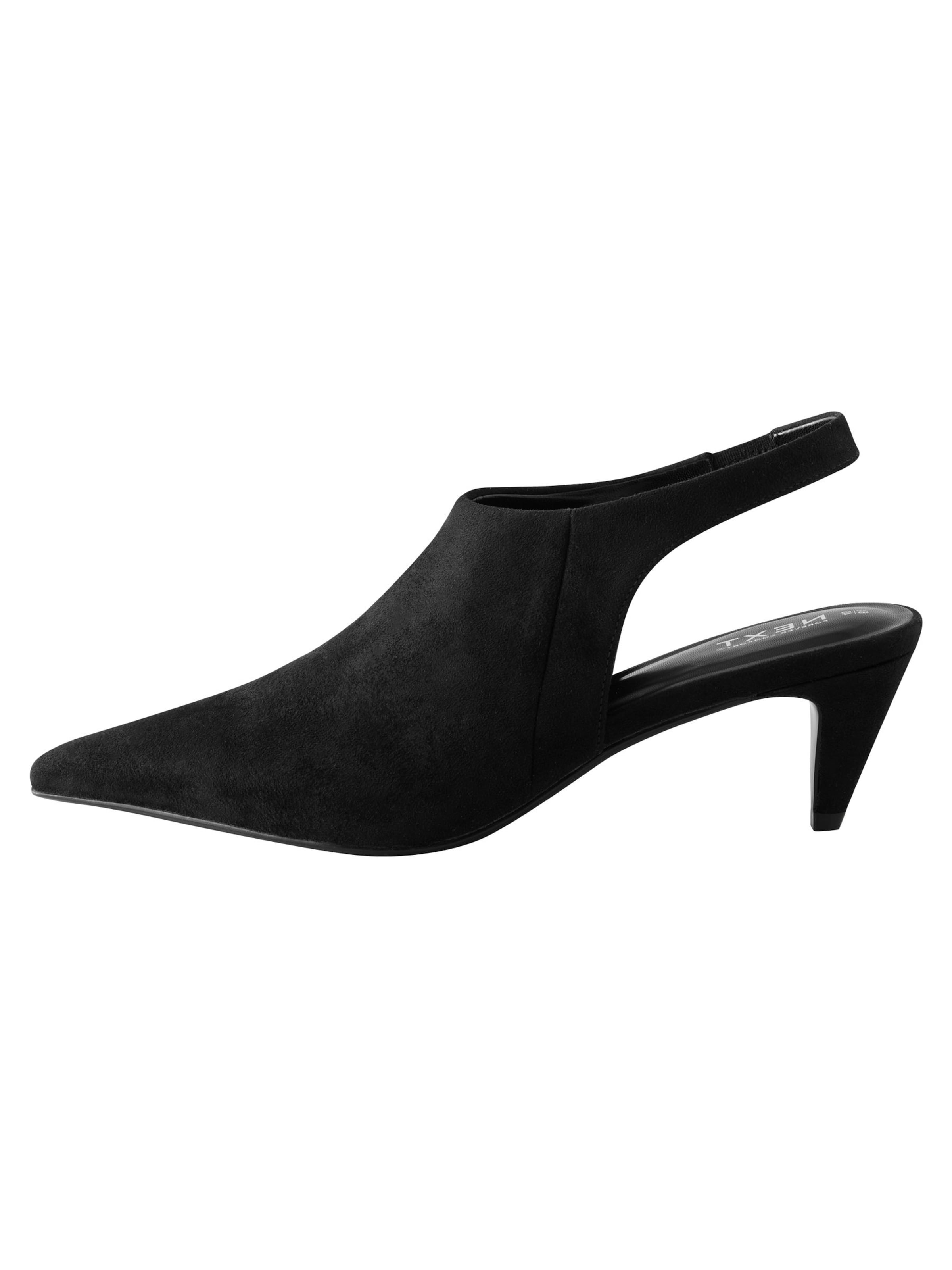 Next - Sapatos abertos atrás em preto: frente