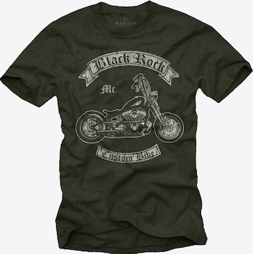 MAKAYA Shirt 'Black Rock' in Grün: Vorderseite