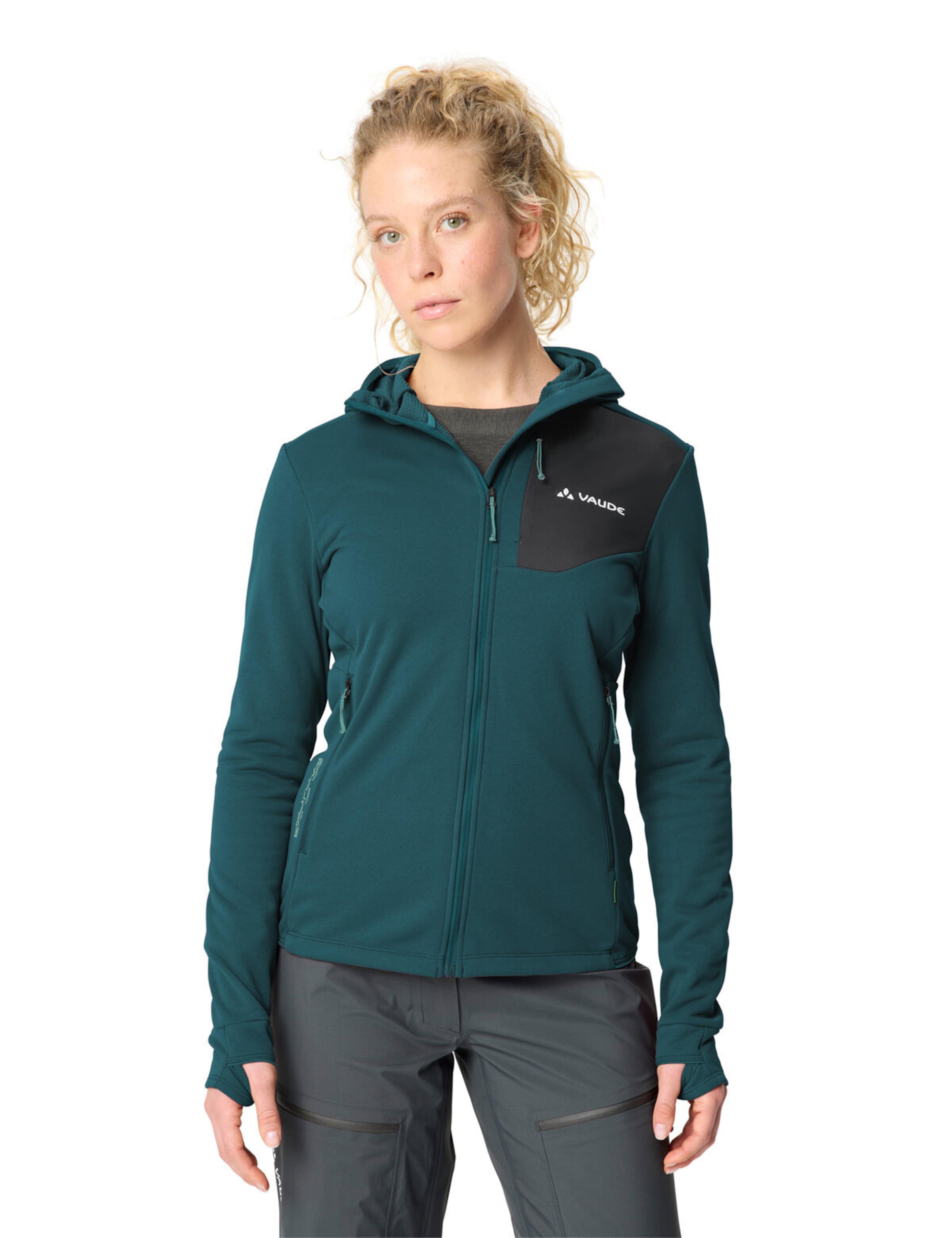 VAUDE Athletic fleece jacket 'Monviso III' in Green: front