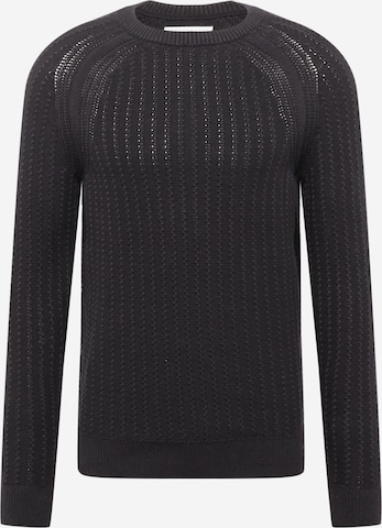 TOM TAILOR DENIM Sweater in Black: front