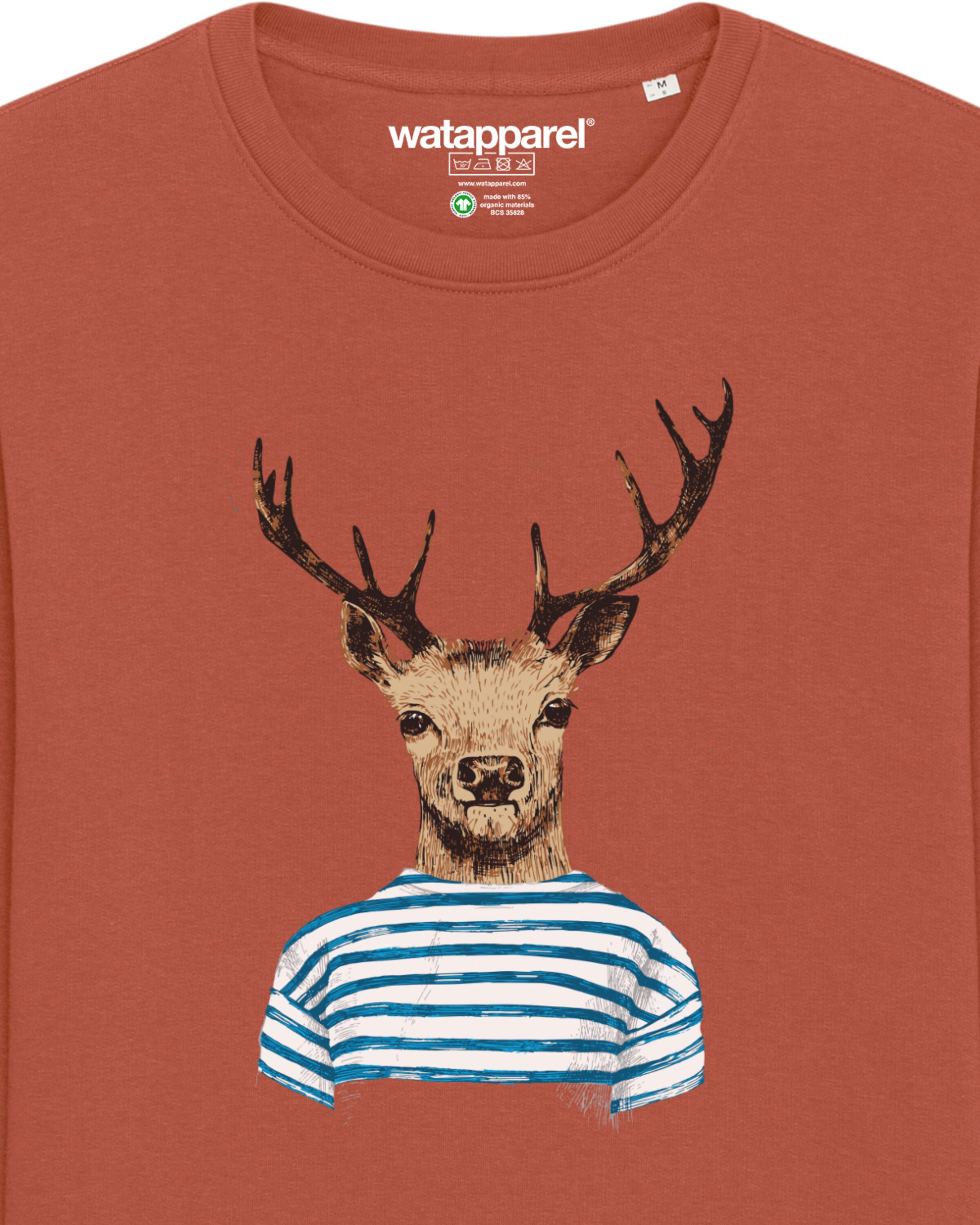 Sweat-shirt ' Hirsch ' Watapparel en marron