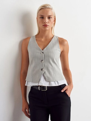 Gilet de costume 'Westen' Dilvin en gris : devant