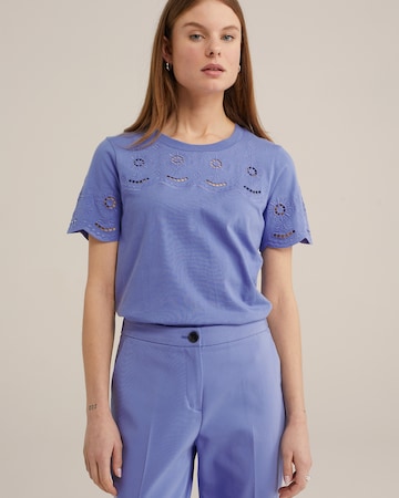 T-shirt WE Fashion en violet : devant