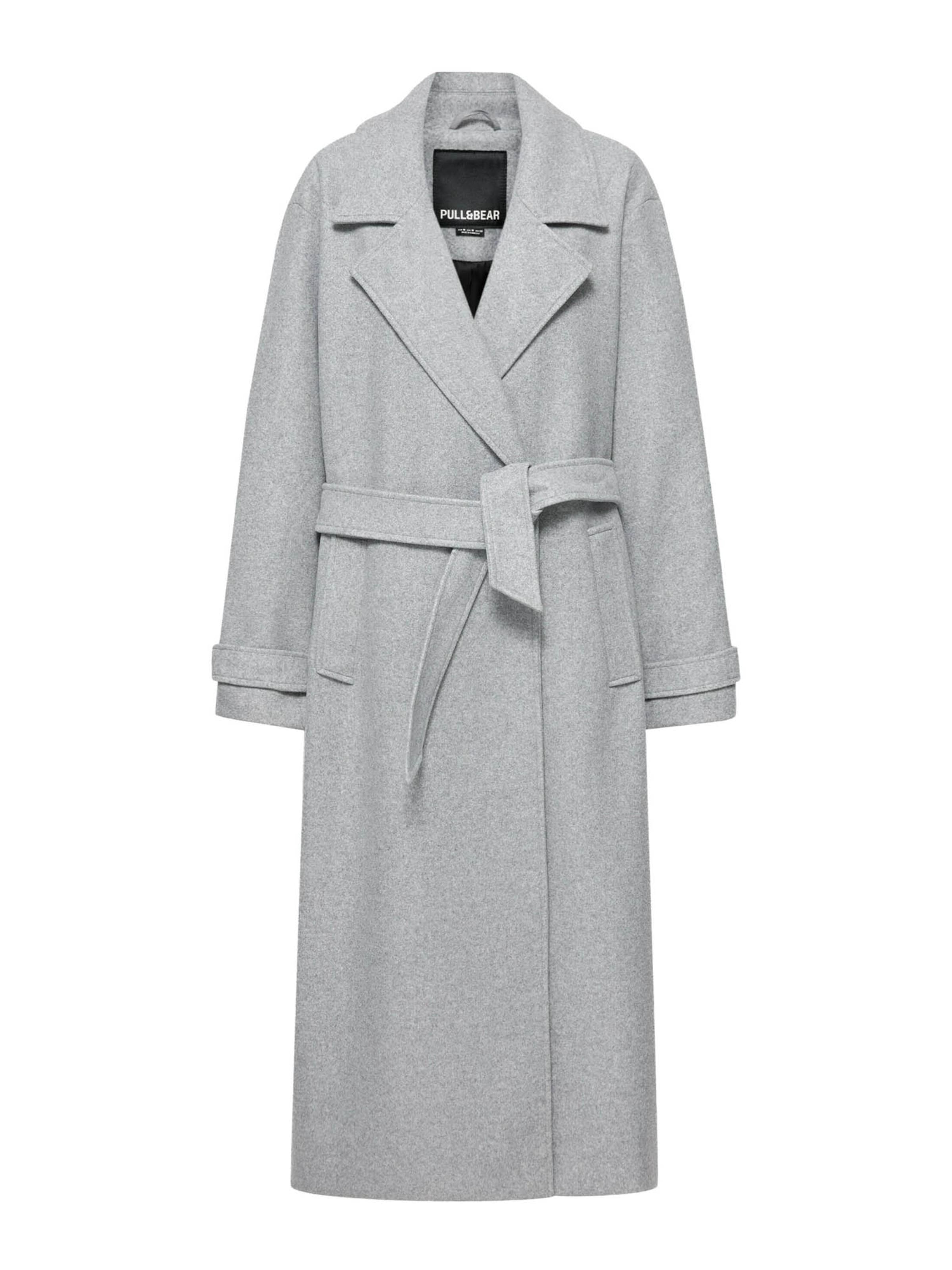 Cappotto di mezza stagione in XS Pull&Bear di colore grigio chiaro, Visualizzazione prodotti