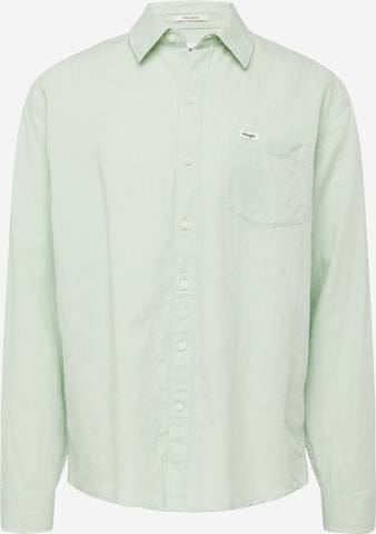 WRANGLER Средняя посадка Рубашка 'LEAD'' в Зеленый: спереди