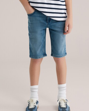 WE Fashion Slimfit Τζιν σε μπλε: μπροστά