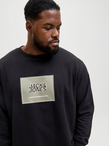 Jack & Jones Plus - Sudadera 'JJRAIN' en negro