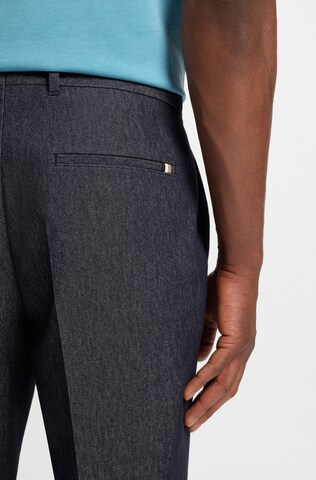 BOSS Tapered Pleat-Front Pants 'Perin' in Blue