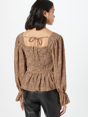 In The Style Blouse 'OLIVIA' in Brown