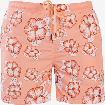 Frozen Cape Swimming Trunks in Red: front