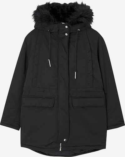 Pull&Bear Parka mi-saison en noir, Vue avec produit