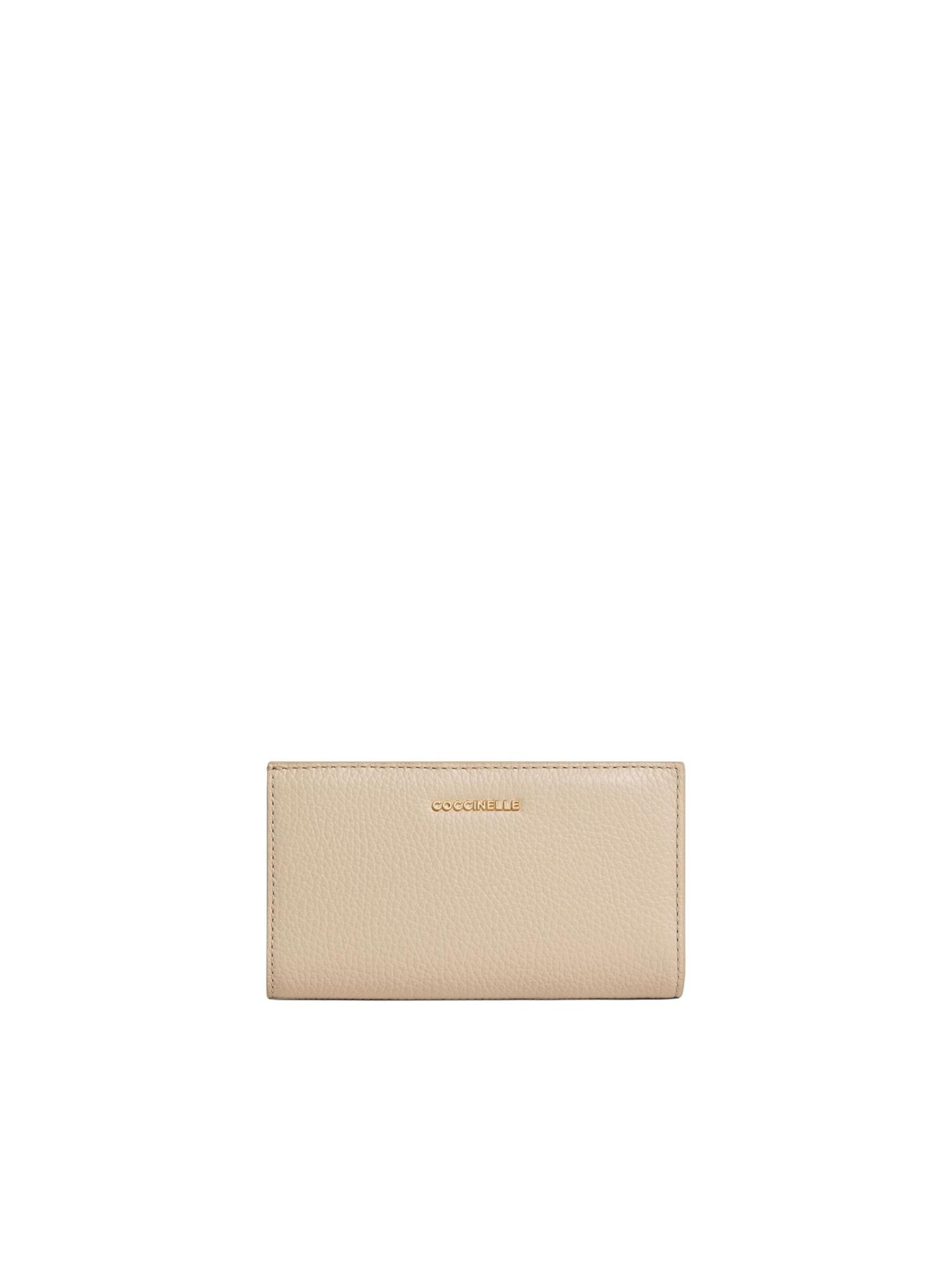 Coccinelle Portemonnee 'COCCINELLE METALLIC 26 4' in Beige: voorkant