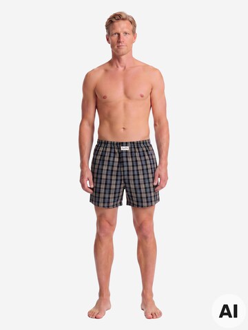 Sugar Pine Boxer ' Mix Karos ' in Blau: Vorderseite