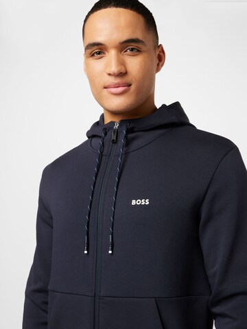 BOSS Zip-Up Hoodie 'Saggy 1' in Blue