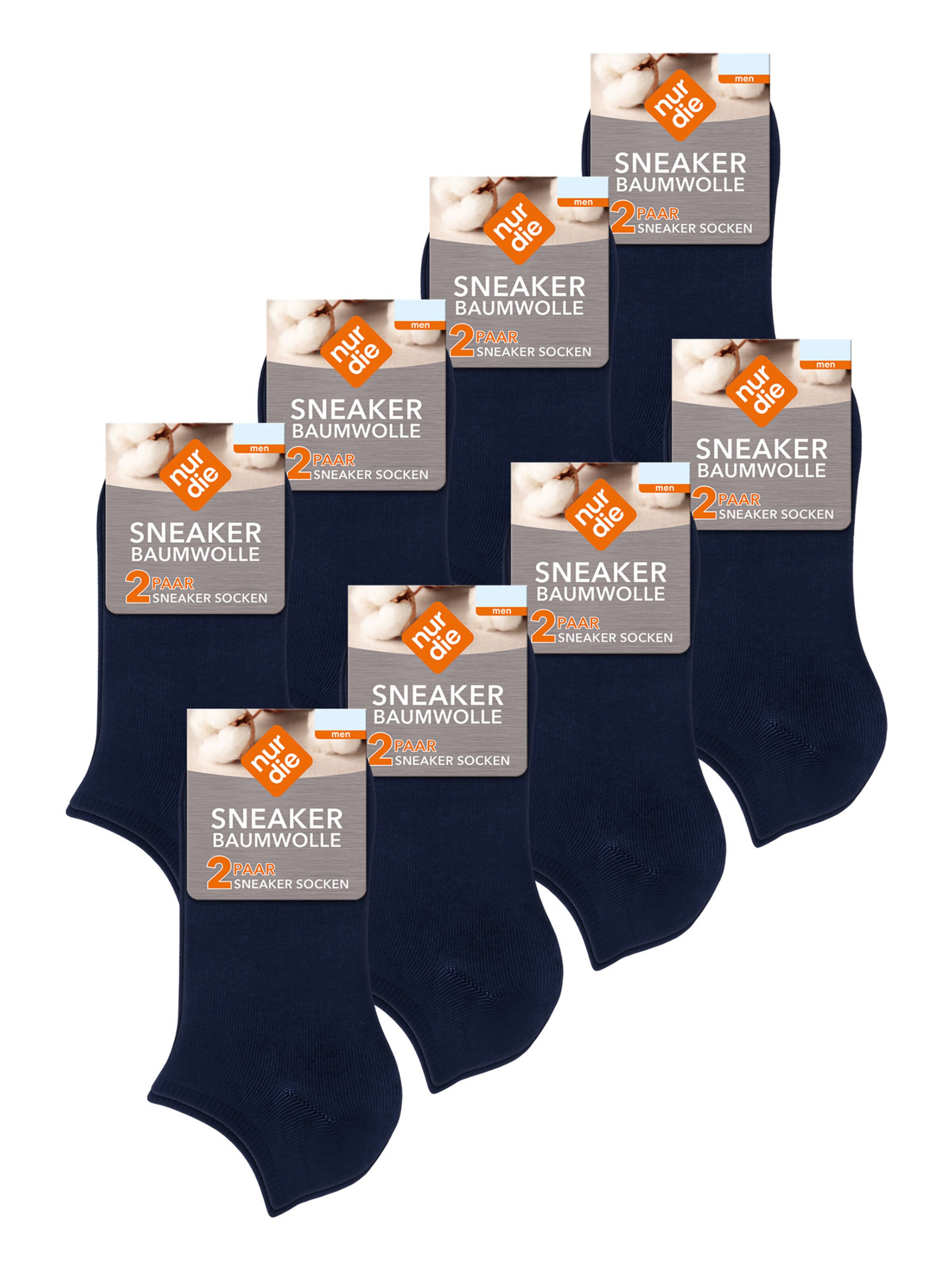 Nur Die Socks ' Baumwolle Basic Unifarben ' in Blue: front