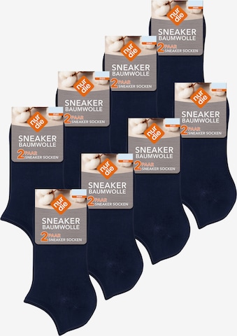Nur Die Socks ' Baumwolle Basic Unifarben ' in Blue: front