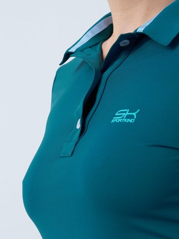 SPORTKIND Funktionsshirt 'Poloshirt Langarm'‌‌‌‌‌‌ in Grün