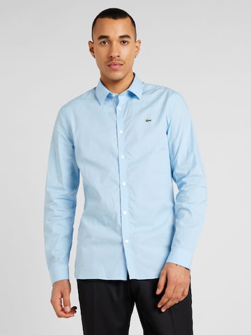 LACOSTE Regular fit Button Up Shirt in Blue: front