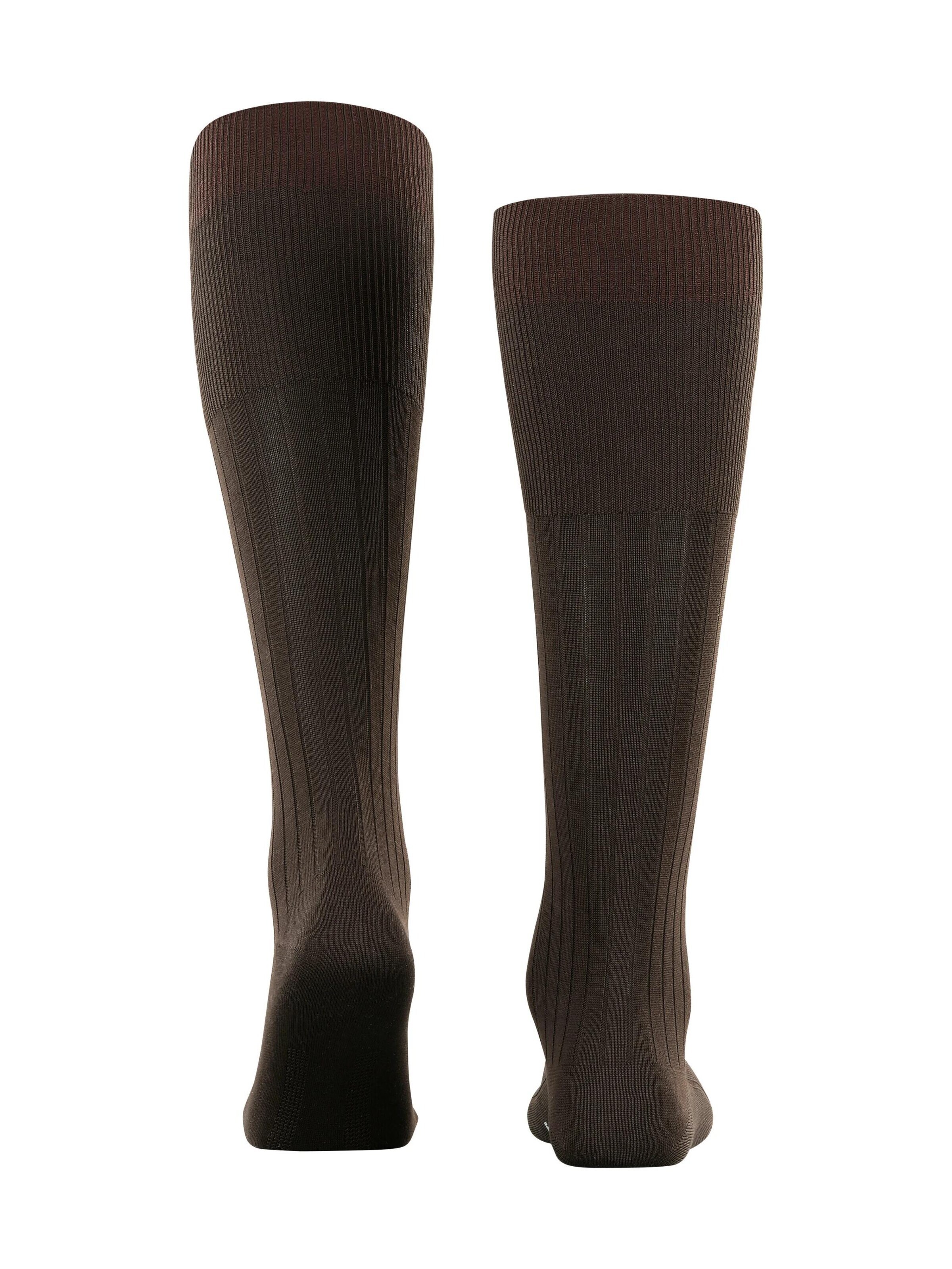 FALKE Knee High Socks 'Milano' in Brown