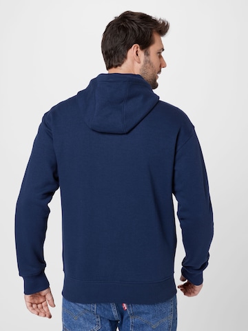 !Solid Zip-Up Hoodie in Blue