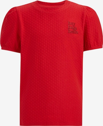 T-Shirt WE Fashion en rouge : devant