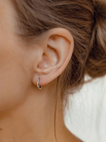 Hey Happiness Oorbellen 'Duo Hoops' in Zilver