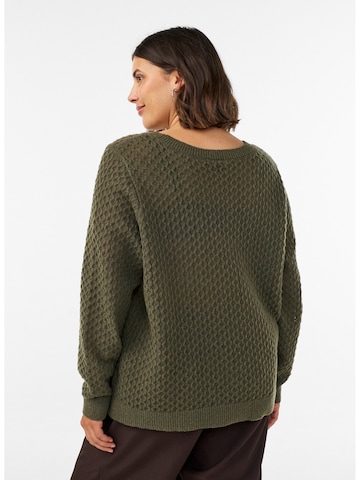 Zizzi Pullover 'Flaya' in Grün