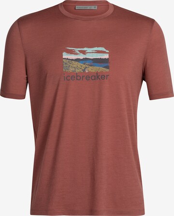 ICEBREAKER Shirt 'M Tech Lite II SS Trailhead' in Rot: predná strana