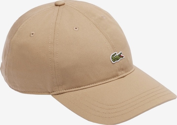 Casquette LACOSTE en beige : devant