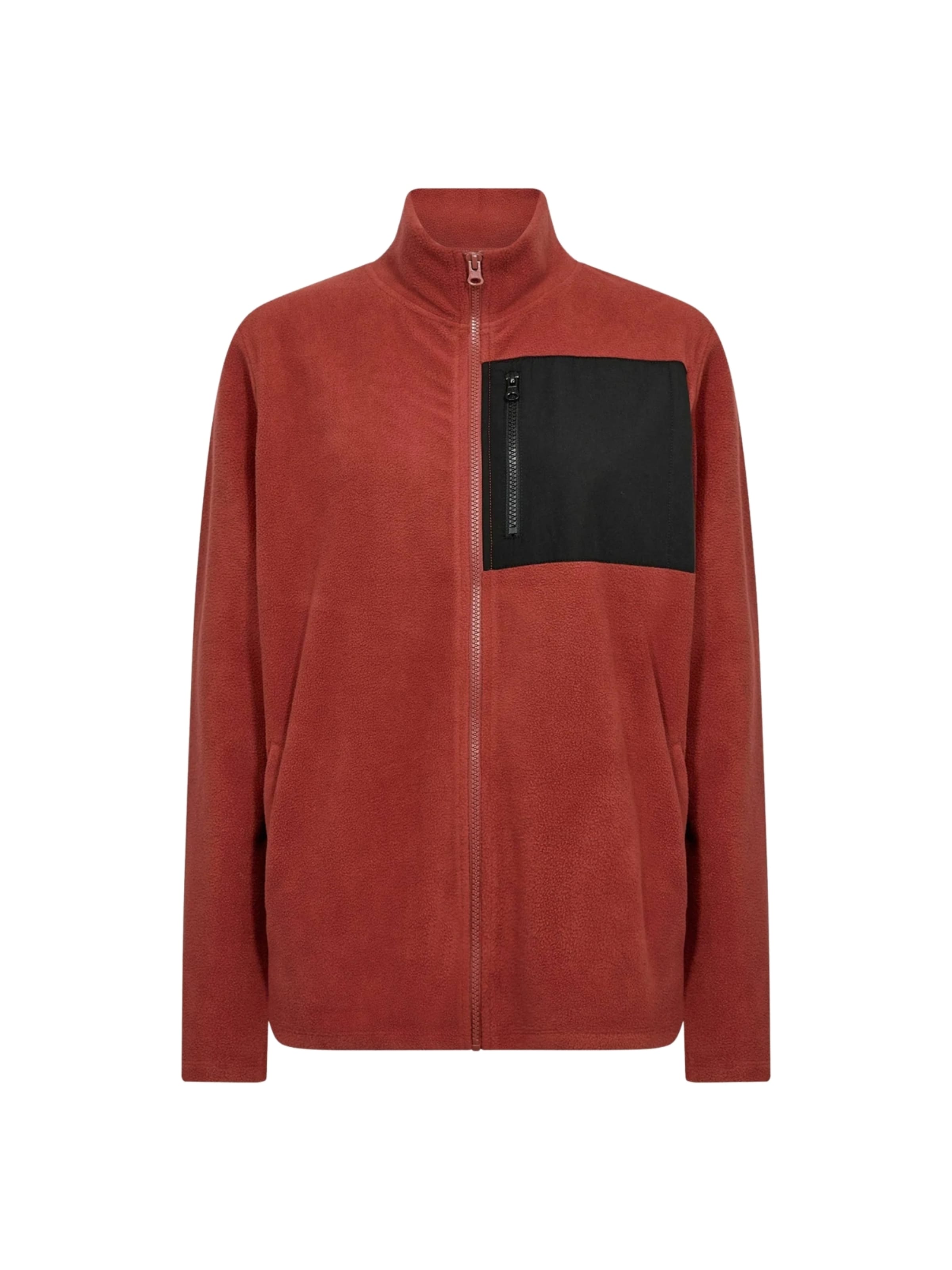 Giacca di pile 'Felica' di Soyaconcept in rosso: frontale