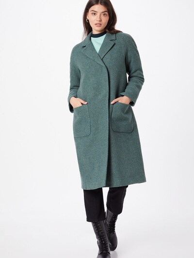 Brixtol Textiles Between-Seasons Coat 'Deb' in Emerald, View model