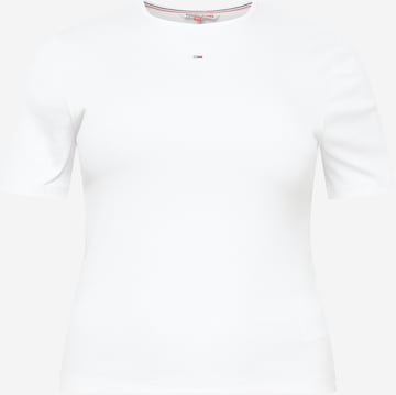 Tommy Jeans Curve Tričko 'Essential' – bílá: přední strana
