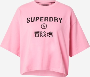 T-shirt Superdry en rose : devant