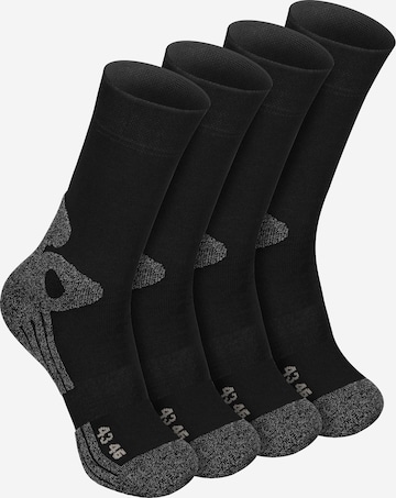 celodoro Athletic Socks 'Trekking Exclusive' in Black: front