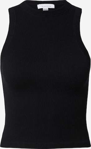 TOPSHOP Knitted Top in Black: front